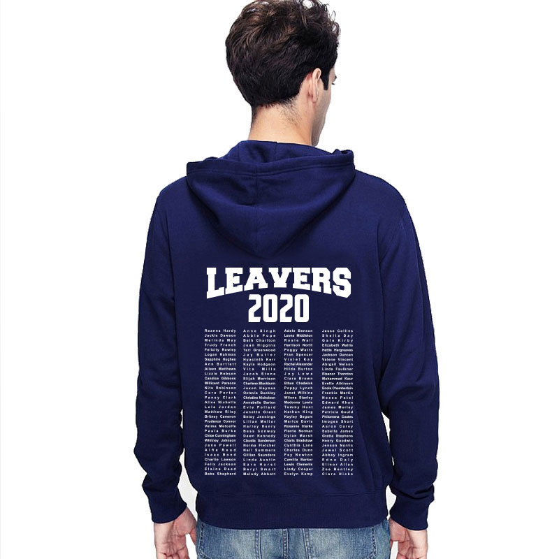 royal blue leavers hoodie