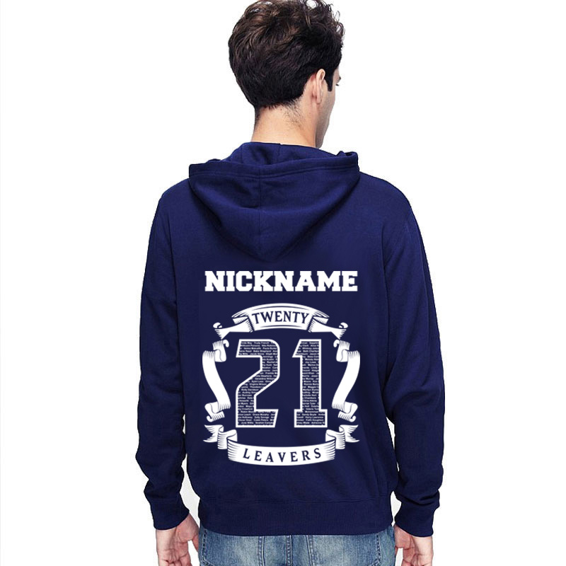 New Leavers Hoodie Circular scroll design with names inside 21