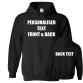 Personalised Front And Back Custom Text Hoodie